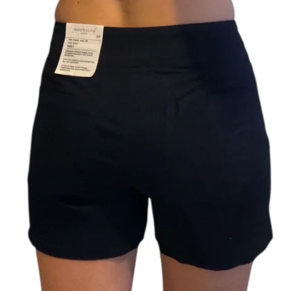 NWT Navy Blue Mid Rise Shorts | Size 8P - Picture 2 of 7